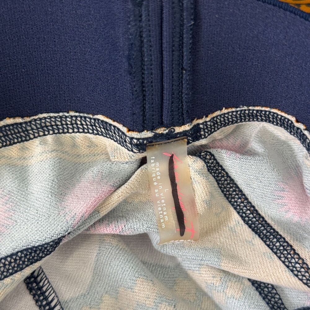 Free People Fireside Base Layer Leggings Womens Large Pants Bear Stripe Ski Snow - Picture 3 of 12